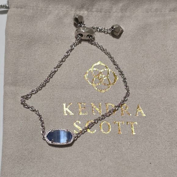 KENDRA SCOTT Elaina London Blue? and Rhodium Adjustable Bracelet - Picture 3 of 5